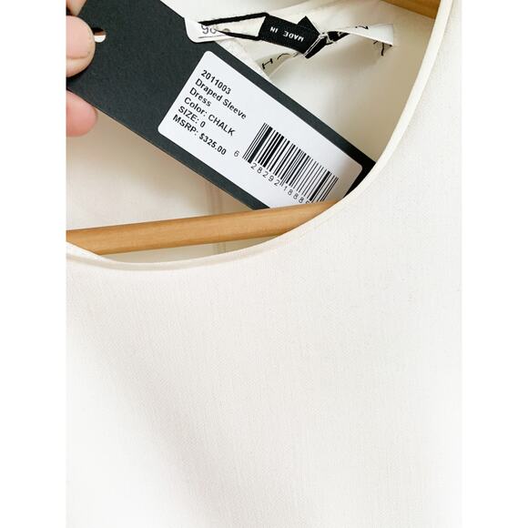 HALSTON Draped Sleeve Dress - Chalk white - Size 0 - NWT - Picture 4 of 6